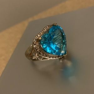 Blue Heart Sterling 925 Ring